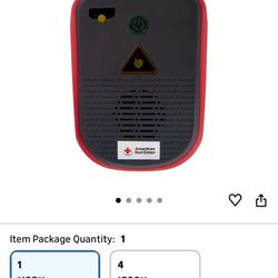 American Red Cross AED Trainer with Adult and Child Gel Adhesive Pads with Carry Case (Single) | Training Device 