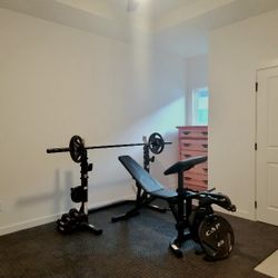 Weights, Bench Press And Dumbs Bells