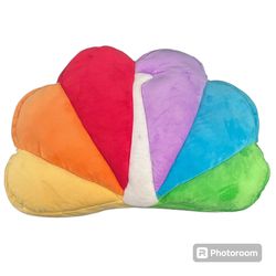 NBC Studios Peacock Logo Rainbow Plush Pillow