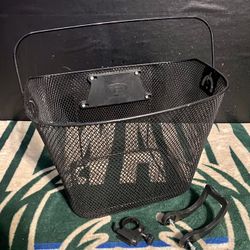 Bell Tote Black Bicycle Handlebar Basket. 
