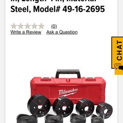 Milwaukee Knock Out Set Diameter 4 In Length 4 In