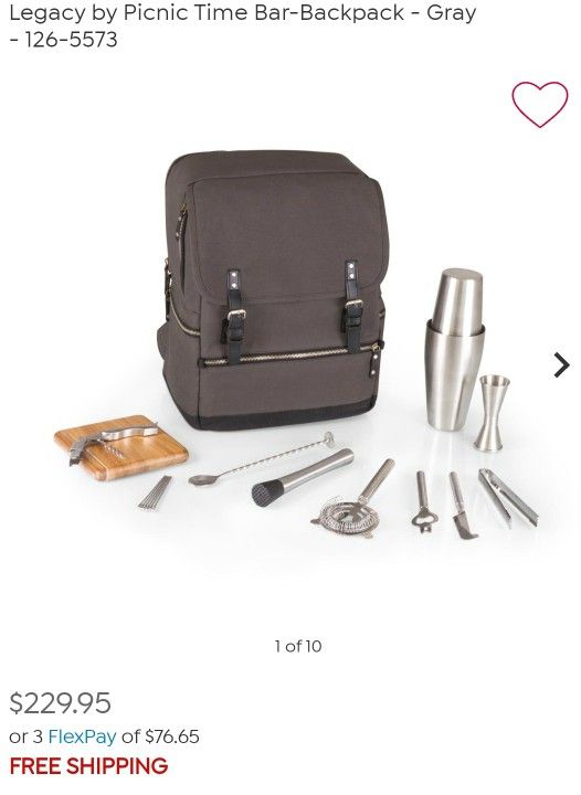 Legacy Picnic Time Bar Backpack New