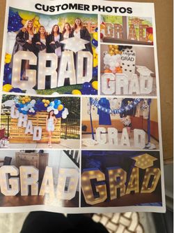 Graduation Light Up Cardboard Letters