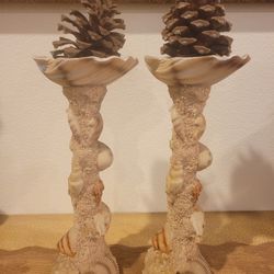 Tall Shell Candle Holder