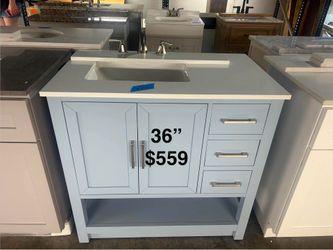 36in Bathroom Vanity with Top and Faucet