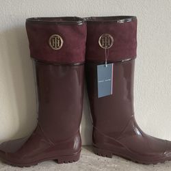 Tommy Hilfiger  Women’s Logo High Rain Boots Size 10