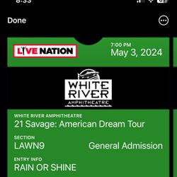 21 Savage tickets - 5/3 - White River Amphitheater 