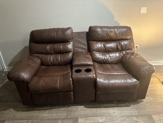 Brown Recliner Sectional