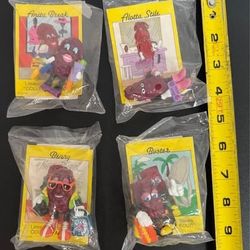 Complete Set of Four California Raisins Toy Figures Hardees 1991 Series $10 for All 