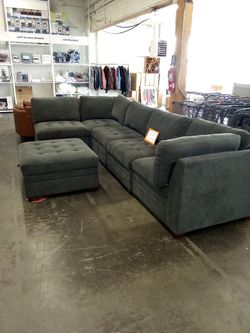 Tisdale 6pc Fab Sect Gray