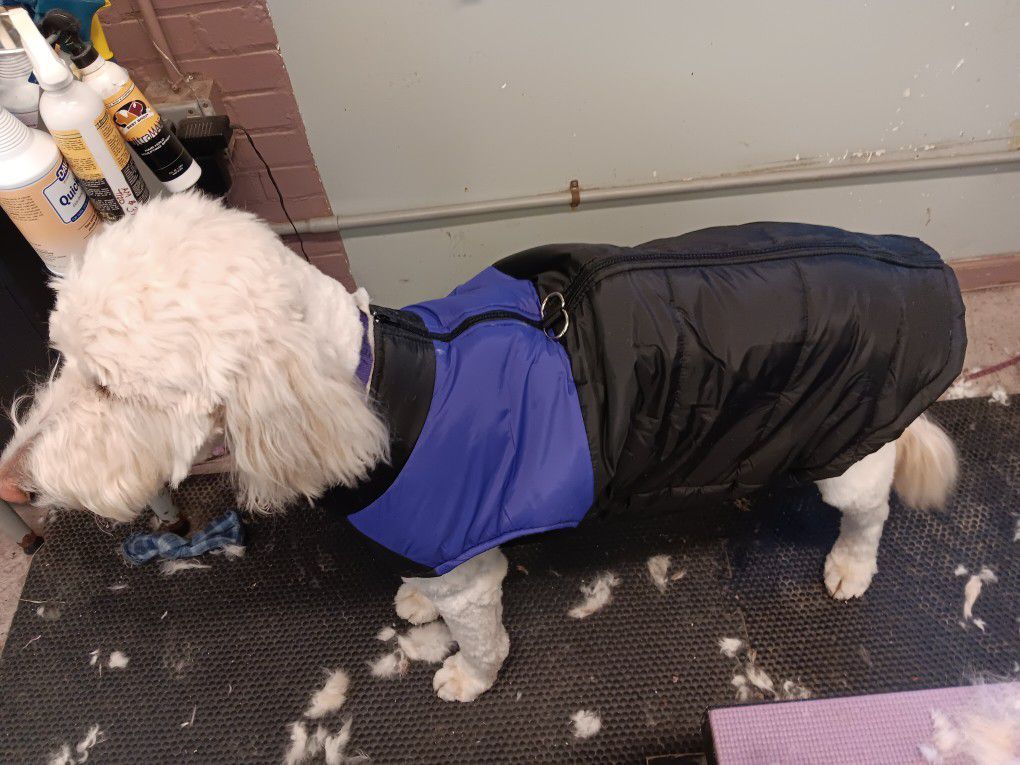 Purple/Black Zip Up Dog Jacket Vest Size 5X NEW