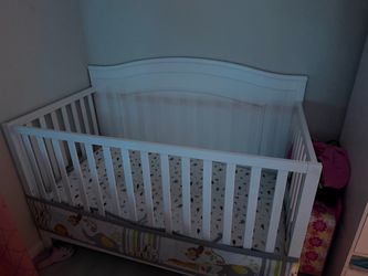 White Wood Baby Crib