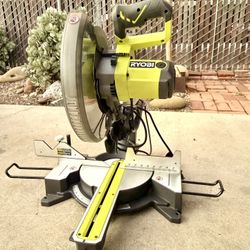 RYOBI Model TSS121, 15 Amp 12 in. Corded Sliding Compound Miter Saw (Like New)
