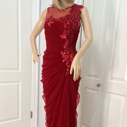 Formal Red Dress Tadashi Shoji Size 4