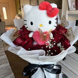 Hello Kitty Flower Arrangement Sanario Plush Bouquet