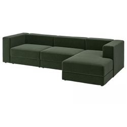 Brand new in the box IKEA JATTEBO modular sofa in dark pine green.