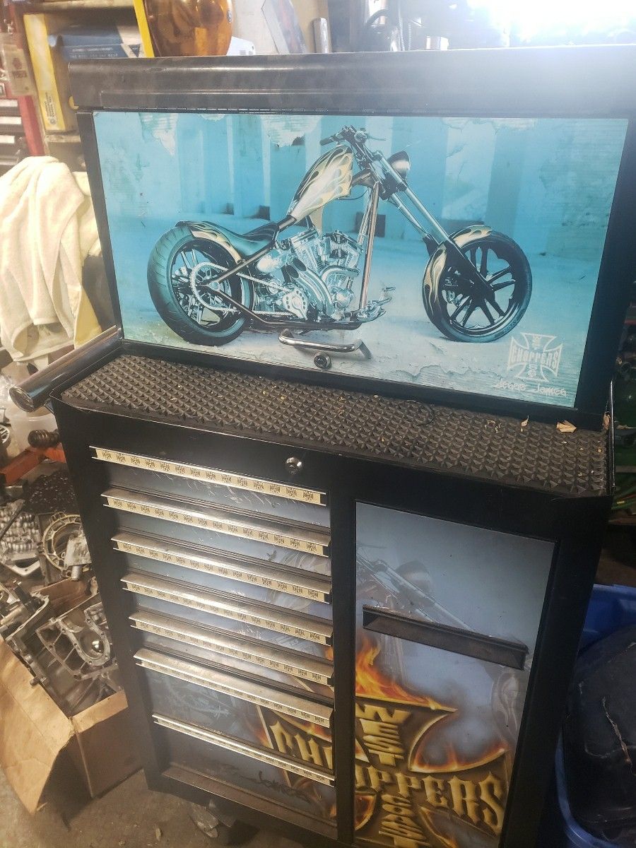 West Coast Choppers tool Box And Tools