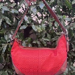 Coach Soho Orange Red Hobo 