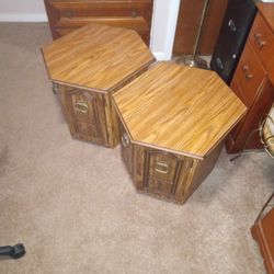 Set Of Hexagon End Tables/Nightstands 