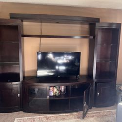Entertainment Center With Lights Above  Heavy Duty 