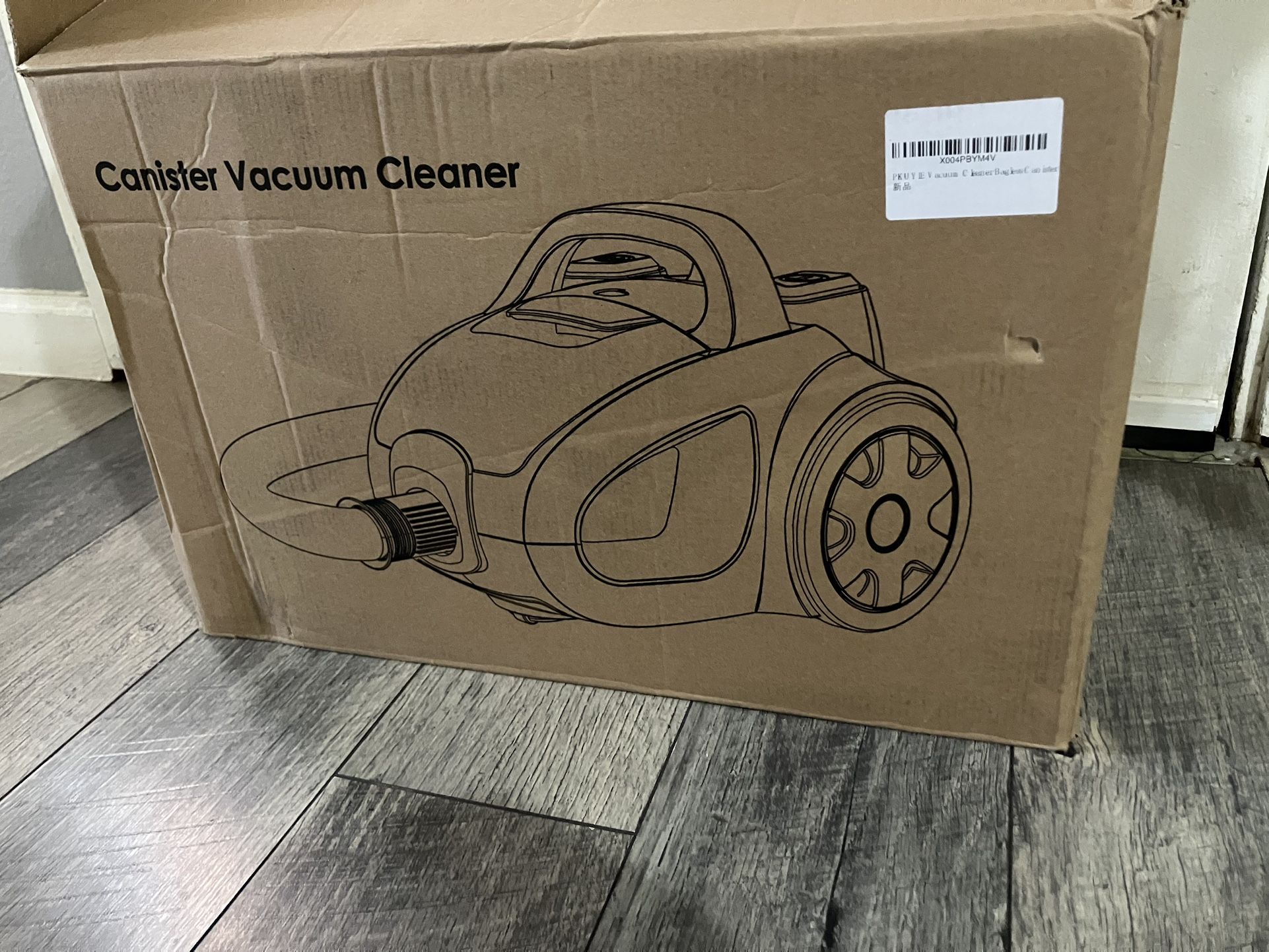 Canister Vacuum Cleaner, 32Kpa 1600W Bagless Vacuum Cleaner, Dust Full Indicator, H13 HEPA Filter, 3.7Qt Large Capacity, Lightweight Vac for Hard Floo