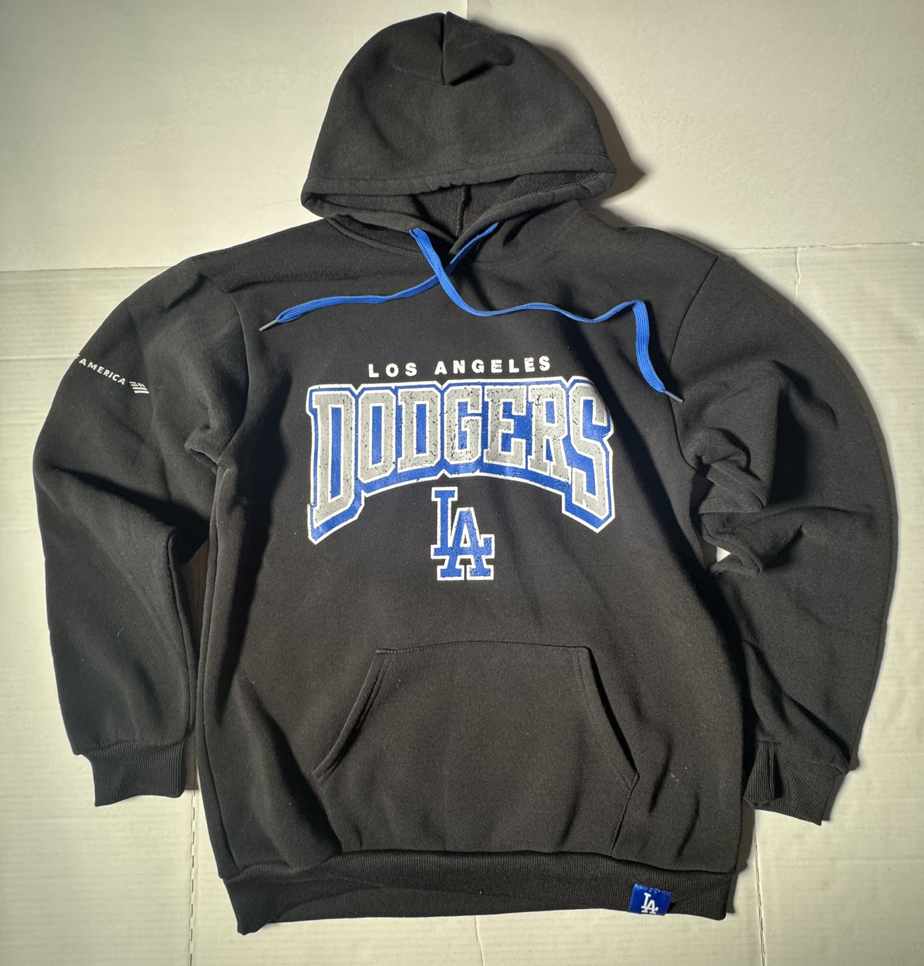 NWOT Los Angeles LA Dodgers Bank of America Hoodie Printed Black Blue Men Size Medium