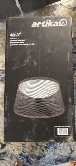 Artika Adrian 23-Watt 1 Light Black 3 CCT Integrated LED Pendant Light Fixture