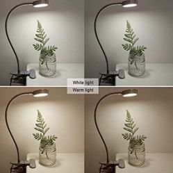 Clip on Light/Clip on Lamp/Light Color Changeable/Night Light Clip on for Desk, Bed Headboard and Computers (Silver)