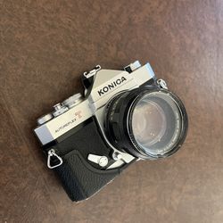 Konica Autoreflex T - with case, lens, and filter