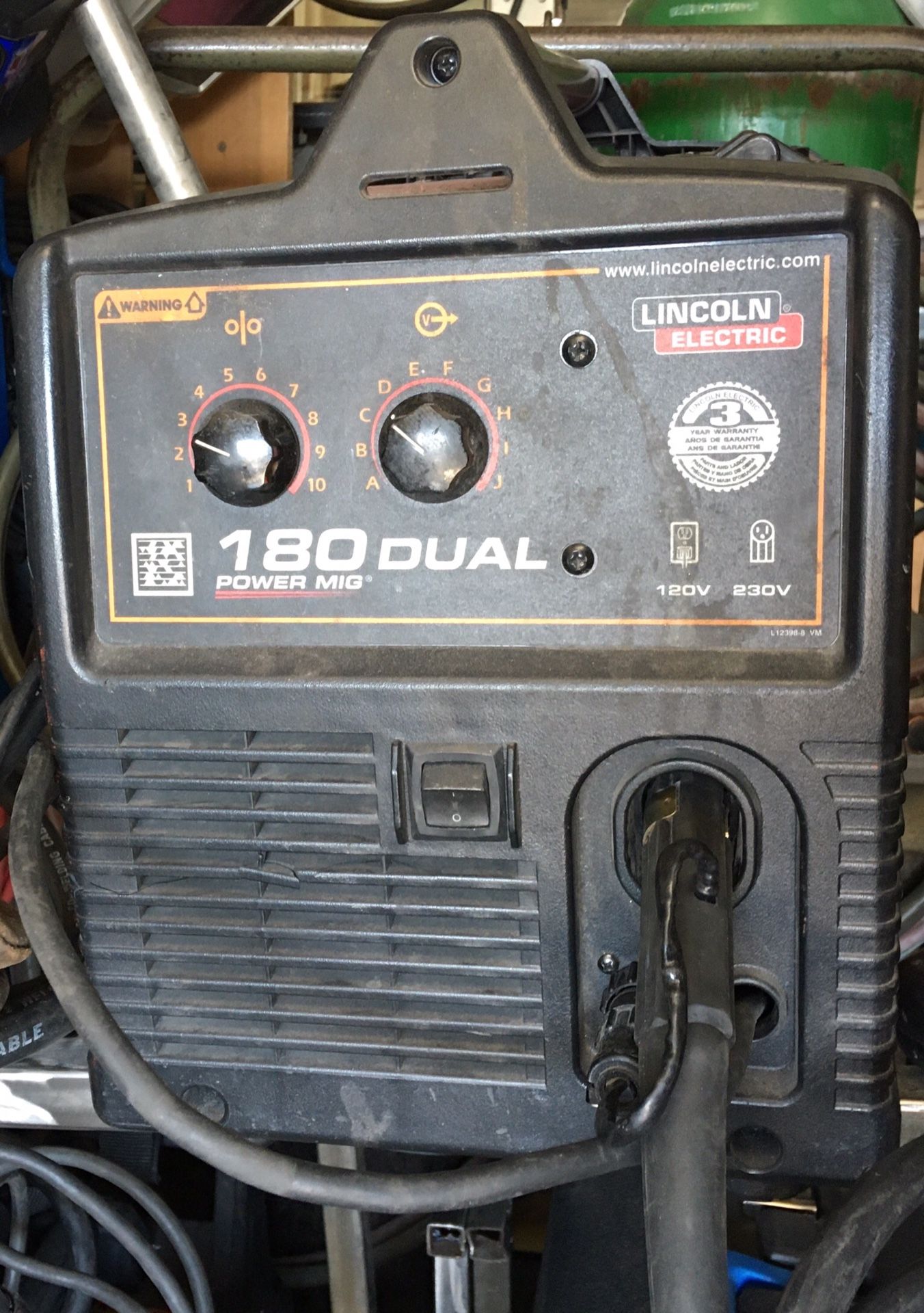 Lincoln Electric Power Mig 180 Dual Welder - Good Condition & Aluminum Spool Welding Gun available.