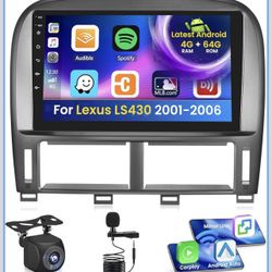 4G 64G Radio for Lexus LS-2006 CarPlay Screen Android 15 IPS 9" Touchscreen Car Stereo Android Auto Backup Camera Bluetooth GPS EQ 13UI