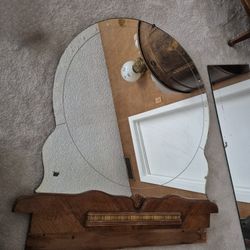 Wooden Dresser With Mirror