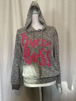 Bobbie Brooks “Queen Boss” Gray Hoodie (large)