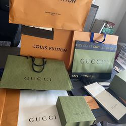 Gucci And LV Paper Bags 