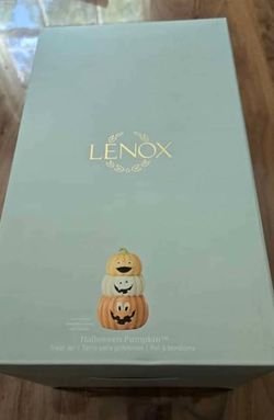 Lenox Pumpkin Treat Jar With Sound Halloween Decor (Sealed)