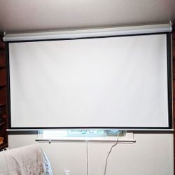 Brand New $55 Manual Pull-down Projector Screen Size 100”, Ratio 16:9, View Area 87x49” 