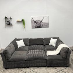CHARCOAL GREY BRAND NEW SECTIONAL SAME DAY DELIVERY 