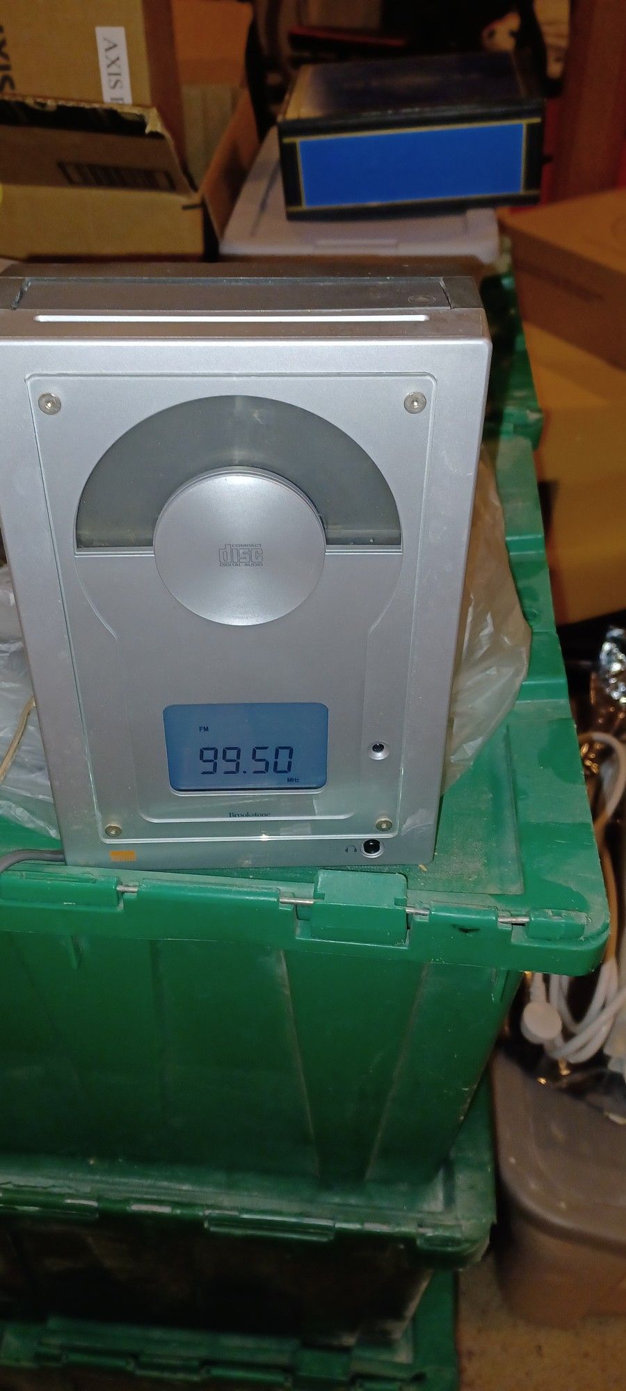 Brookstone Mega Sound Vertical CD System AM/FM