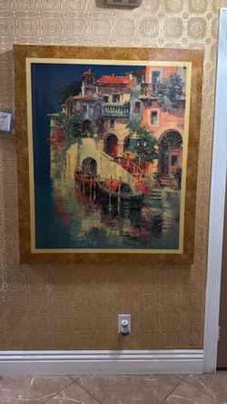 Framed Venice Canal Art Print