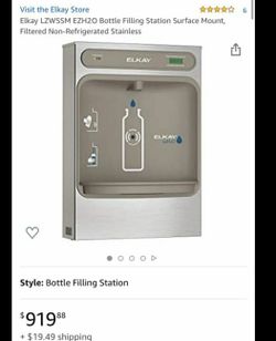 Bottle filling station surface