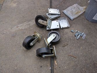 Tires and wheels for doors the metal or table