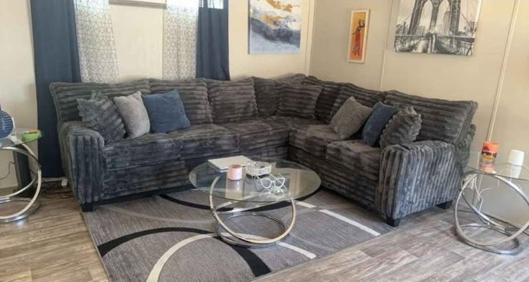 Brand New Byers Market Gunmetal Grey 2pc RAF Sectionals (Tax included)