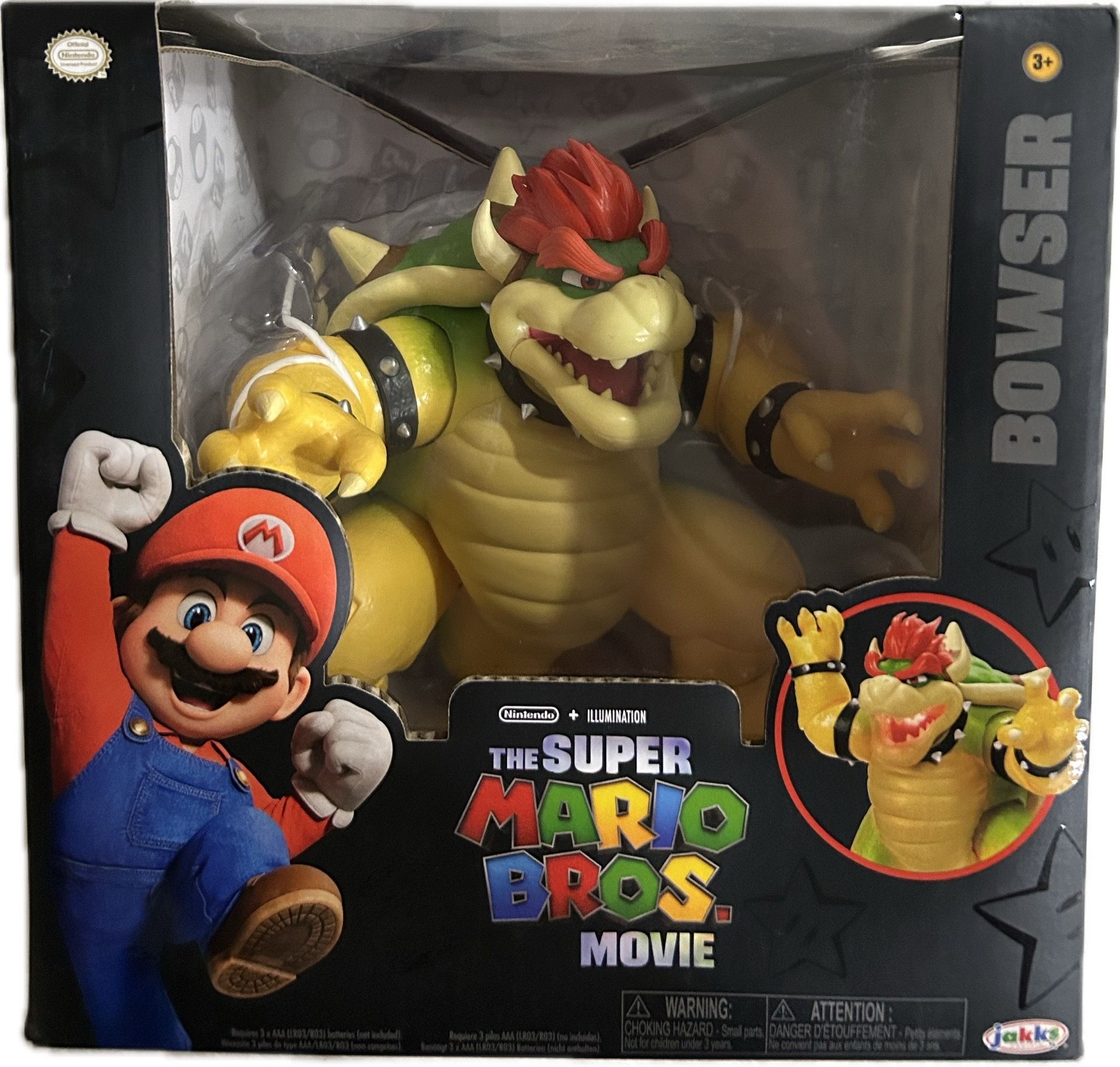 Bowser 7” Figure W/ Fire Breathing Effect Jakks New Super Mario Bros DAMAGED BOX