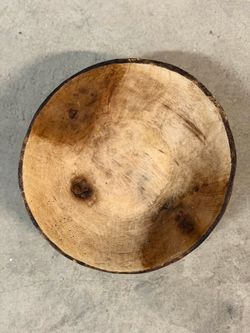 Authentic Hand-Carved Wooden African Etched Bowl