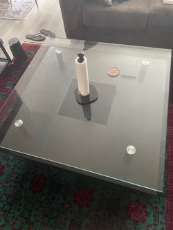 Large glass living room table