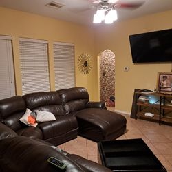 Chocolate Brown Sectional Couch