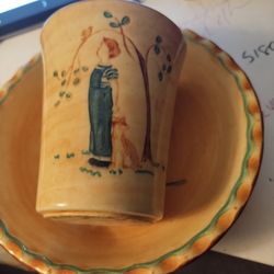 Pennsbury Pottery Bowl And Cup