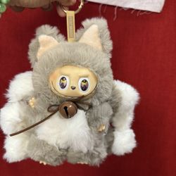 Grey ninetailed- Fox Labubu Handmade