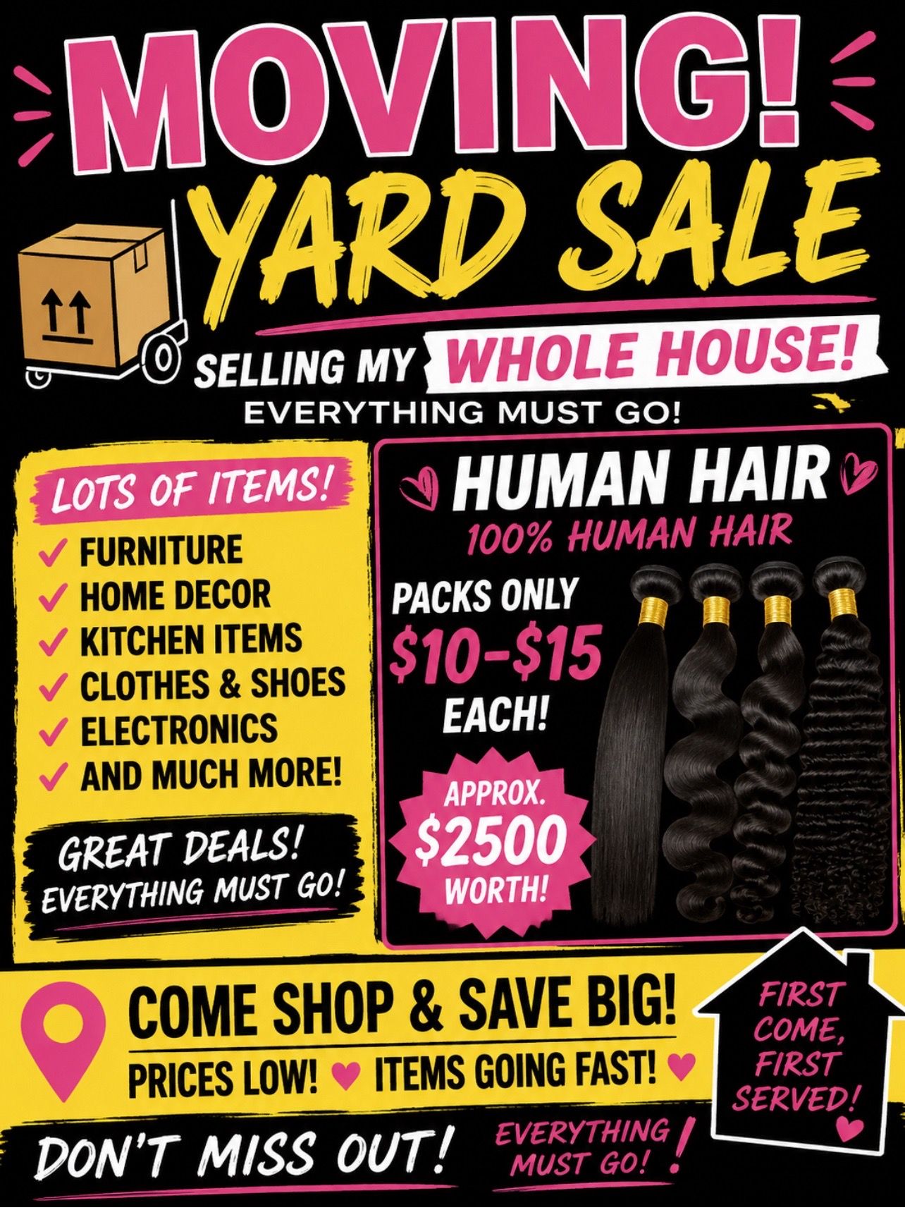 MOVING SALE