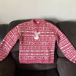 Cute And Cozy Red & White Christmas Sweater- NWT
